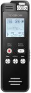 🎙️ toobom 16gb voice recorder - 2020 upgraded digital audio recorder line in, tf card support - ideal for lectures, meetings, interviews, and password protection (dark) logo