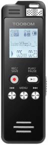 img 4 attached to 🎙️ Toobom 16GB Voice Recorder - 2020 Upgraded Digital Audio Recorder Line In, TF Card Support - Ideal for Lectures, Meetings, Interviews, and Password Protection (Dark)