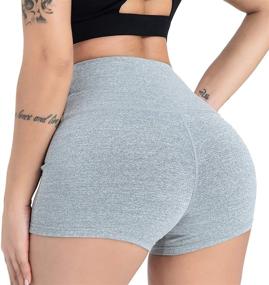 img 3 attached to Ultimate Comfort and Support: DIELUSA Women's High Waist Yoga Shorts for Effective Workout and Tummy Control