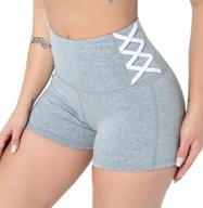 ultimate comfort and support: dielusa women's high waist yoga shorts for effective workout and tummy control logo