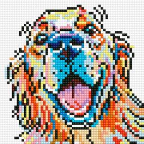 img 1 attached to 🐶 TINMI ARTS 5D Diamond Painting Smiling Dog Full Round with AB Drills DIY Cross Stitch Pattern Crystal Rhinestone Embroidery Kits Arts Craft Home Decor Wall Sticker - 10x10" (SEO optimized version: "TINMI ARTS 5D Diamond Painting Smiling Dog Full Round AB Drills DIY Cross Stitch Crystal Rhinestone Embroidery Kits Craft Home Decor Wall Sticker - 10x10")
