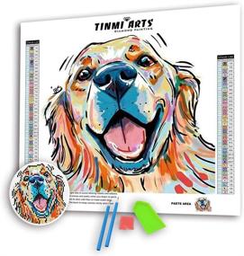 img 3 attached to 🐶 TINMI ARTS 5D Diamond Painting Smiling Dog Full Round with AB Drills DIY Cross Stitch Pattern Crystal Rhinestone Embroidery Kits Arts Craft Home Decor Wall Sticker - 10x10" (SEO optimized version: "TINMI ARTS 5D Diamond Painting Smiling Dog Full Round AB Drills DIY Cross Stitch Crystal Rhinestone Embroidery Kits Craft Home Decor Wall Sticker - 10x10")