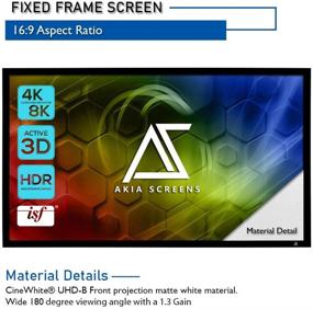 img 3 attached to 📽️ Enhance Your Home Theater Experience with Akia Screens 120 Inch Fixed Frame Projector Screen