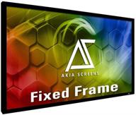 улучшите свой домашний кинотеатр с помощью проекционного экрана akia screens 120 дюймов с фиксированной рамкой. логотип