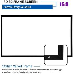 img 1 attached to 📽️ Enhance Your Home Theater Experience with Akia Screens 120 Inch Fixed Frame Projector Screen