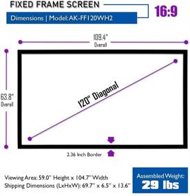 img 2 attached to 📽️ Enhance Your Home Theater Experience with Akia Screens 120 Inch Fixed Frame Projector Screen