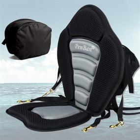 img 4 attached to Penban Deluxe Padded Kayak Seat with Storage Bag - Fishing Boat Seat, Detachable Universal Paddle Board Seat | Adjustable Kayak Seats for Kayak, SUP, Canoe, and More [1 pc - Black/Gray]