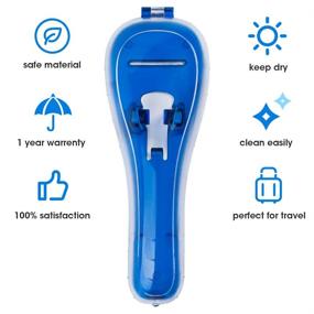 img 1 attached to 🧳 Portable Plastic Manual Razor Travel Case - Protective Blue Trimmer for Nincha Manual Razor