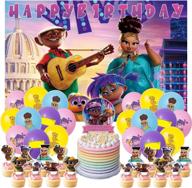 🐒 monkey vivo birthday party supplies: complete monkey vivo party decorations set with background, cake toppers, and balloons логотип