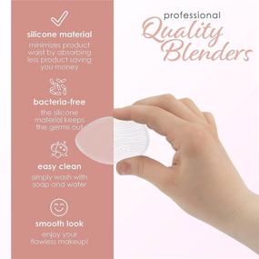 img 2 attached to Pure Beauty Works Pro Blending Trio 2 Silicone Blending Sponges + 1 Makeup Sponge | Premium Quality Foundation Blender | Cosmetic Beauty Tool Applicator Set