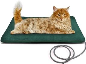 img 4 attached to Waterproof Outdoor Heated Pet Bed with PETNF Cover | Electric Heating Pads for Dogs | Auto Temperature Control | Soft Blanket Mat for Dog House, Cabin, Cot, Doorway | Ideal for Rescue Cats