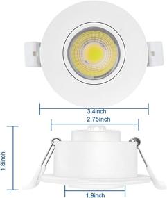 img 3 attached to 💡 8W 3-Inch Adjustable Recessed LED Downlight, IC Rated, 700 Lumens, 2700K Warm White, ETL Approved