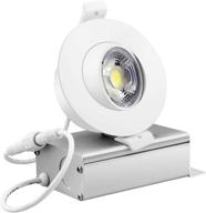 💡 8w 3-inch adjustable recessed led downlight, ic rated, 700 lumens, 2700k warm white, etl approved логотип