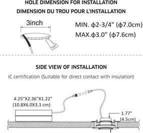 img 1 attached to 💡 8W 3-Inch Adjustable Recessed LED Downlight, IC Rated, 700 Lumens, 2700K Warm White, ETL Approved