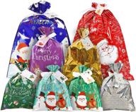 jexila christmas wrapping assorted drawstring logo