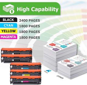 img 3 attached to 🖨️ Aztech Compatible Toner Cartridge Replacement for HP 131A 131X Pro 200 Color M251nw M276nw M251n MFP M276n CF210X CF210A CF211A CF212A CF213A Printer Ink - Black Cyan Yellow Magenta, 5-Pack