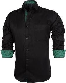 img 2 attached to 👔 Alizeal Dark Green Men's Clothing: Business Patchwork Collection (Size L)