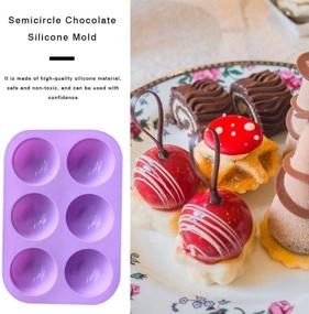 img 2 attached to Силиконовый шоколадный мусс с 6 сферами полости (фиолетовый)
