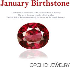 img 1 attached to 💍 Statement Orchid Jewelry: Red Garnet Earrings, 925 Sterling Silver Studs for Women – Hypoallergenic, January Birthstone, Oval 0.90 Ct., Unique and Cute Jewellery Sets with Gift-Worthy Appeal