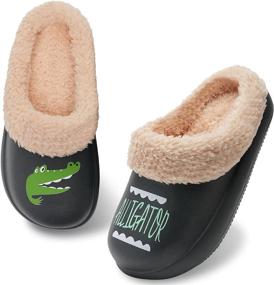 img 4 attached to Boys Girls Slippers Kids House Bedroom Shoes Lightweight Non Slip Garden Shoes Indoor Outdoor 30 Boys' Shoes : Slippers