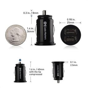 img 1 attached to Cable Matters 2-Pack 4.8A 24W Flush Mount Dual USB 🔌 Car Charger for Smartphones and Tablets - Compact Mini Car USB Charger