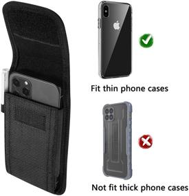 img 1 attached to Optimized Universal Smartphone Pouch Case with Belt Clip - 5.8~6.7 inch Compatible with iPhone X, Xs, XR, 11, 11 Pro, 8, 7, 6 Plus, and More