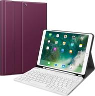 📚 fintie keyboard case for ipad air 3rd gen 10.5"/ipad pro 10.5" - slimshell cover with detachable bluetooth keyboard and pencil holder, purple logo