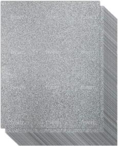 img 1 attached to 🎉 Premium Silver Glitter Cardstock - 20 Pack, 8.5 x 11 Inches - Sparkling Paper for Crafts, Art Projects, Party Decor & Gift Wrapping - 250GSM, Non-Adhesive