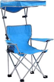 img 4 attached to Kids' Blue Quik Shade Folding Canopy Camp Chair with Carry Bag