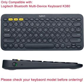 img 3 attached to Silicone Keyboard Cover For Logitech Bluetooth Multi - Device Keyboard Cover K380 (Model: K380) Ultra Thin Protective Skin (For Logitech K380)