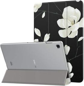 img 4 attached to 📱 MoKo Case for Samsung Galaxy Tab S5e 2019 - Ultra Thin Slim Shell Cover with Trifold Stand, Auto Wake & Sleep - Black & White Magnolia