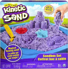 img 4 attached to Unleash creativity with the Purple Kinetic Sand Sandbox Playset