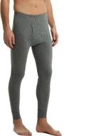 👖 teerfu men's cotton midweight thermal underwear pants for warm base layer bottoms logo