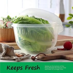 img 3 attached to 🥬 Tafura Fridge Lettuce Keeper: Crisper, Vegetable Saver & Storage Container with Lid - Greensaver, Salad Saver Box