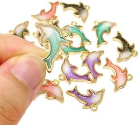 img 2 attached to Honbay Double Dolphin Pendants Jewelry