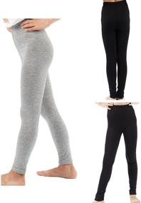 img 2 attached to 👧 Timeless Classics: Girls' Solid Leggings Pants for Stylish Comfort