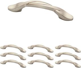 img 4 attached to Upgrade Your Cabinets with Franklin Brass Brushed Nickel Curved Handle Pulls: 10-Pack, 3 Inch Size, Kitchen and Dresser Drawer Handles – P35518K-SN-B