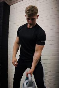 img 2 attached to Men's Active Moisture Training T-Shirts with Frueo Compression Technology