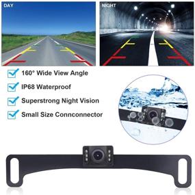 img 1 attached to 📷 B-Qtech 5-Inch Wireless Backup Camera and Monitor Kit - Waterproof Night Vision Front/Rear View Camera with Grid Line - Easy Installation for Cars, Trucks, Pickups, Camping Car, SUV