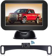 📷 b-qtech 5-inch wireless backup camera and monitor kit - waterproof night vision front/rear view camera with grid line - easy installation for cars, trucks, pickups, camping car, suv logo