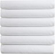 🛏️ premium hotel quality luxury fitted sheets (6-pack) - wrinkle-free, 1500 thread count egyptian quality, queen size, white" logo