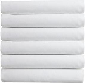 img 2 attached to 🛏️ Premium Hotel Quality Luxury Fitted Sheets (6-Pack) - Wrinkle-Free, 1500 Thread Count Egyptian Quality, Queen Size, White"