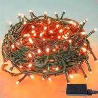 🎃 yiqu orange 82ft 200 led extendable halloween lights: vibrant outdoor/indoor decorative string lights with 8 modes - perfect for halloween decorations, bedroom, party, garden, patio, and trees logo