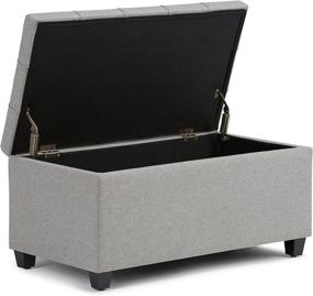 img 2 attached to Simpli Home Storage Ottoman Midnight Furniture and Accent Furniture