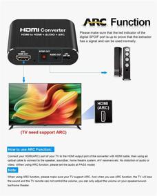 img 2 attached to 🔌 HDMI Audio Extractor 4K: NerdEthos HDMI to HDMI Adapter with 3.5mm AUX, Optical Toslink SPDIF Out, 4K@60Hz Support