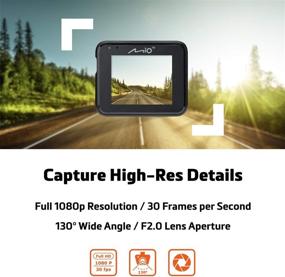 img 3 attached to 🚗 Mio MiVue C320 - Мини-видеорегистратор для автомобиля с функцией безопасности, запись в формате 1080p Full HD, широкоугольный объектив 130° - Автоматическое включение при включении питания + Г-сенсор для аварийного резервирования - Запись при низком освещении.