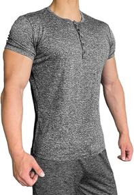 img 4 attached to 👕 Togym Men's Slim Fit Button Henley Shirts: Trendy and Fashionable Shirts for Men