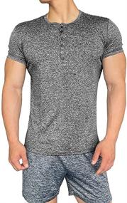 img 3 attached to 👕 Togym Men's Slim Fit Button Henley Shirts: Trendy and Fashionable Shirts for Men