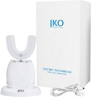 🦷 jko ultrasonic toothbrush – premium electric toothbrush for adults with 360° mouth cleansing, led light, wireless charging, ipx7 waterproof, and u-shaped brush head – ideal for home & travel (white) logo