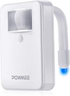 🚽 powmee toilet night light: 16-color motion sensor led with 5-stage dimmer, perfect for bathroom illumination логотип